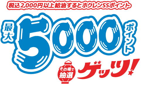 最大5000ポイントゲッツ！
